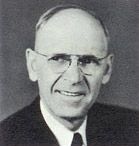 A black and white photo of Milton Opsahl - The first full time called pastor