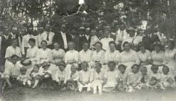 A photo of a church gathering, circa 1929